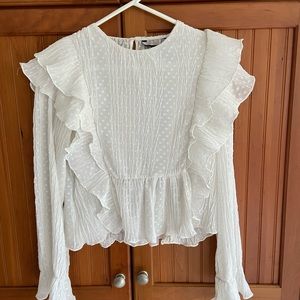 Women Zara white blouse size L Large
